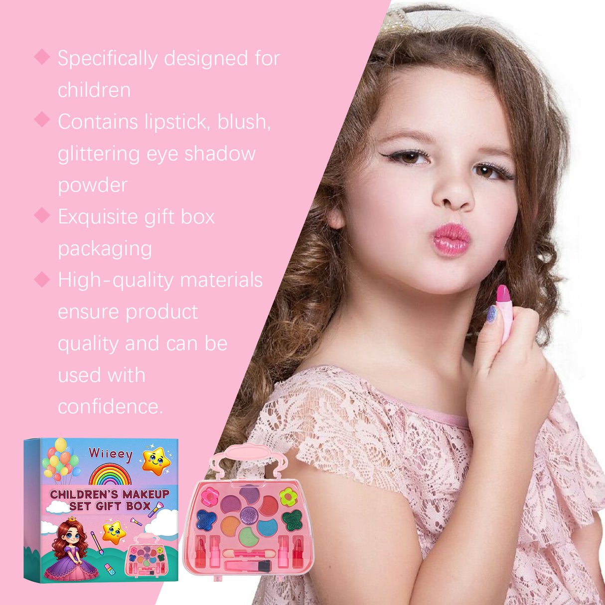 Kids Makeup Set Gift Box Kids Play Fun Girl Makeup Lipstick Eyeshadow Makeup - V.I.P Digital Presence