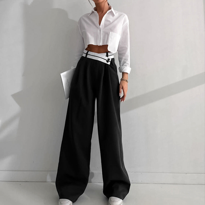 Niche Design Pants Casual Pants Autumn/Winter Versatile Wide Leg Pants Western Pants - V.I.P Digital Presence