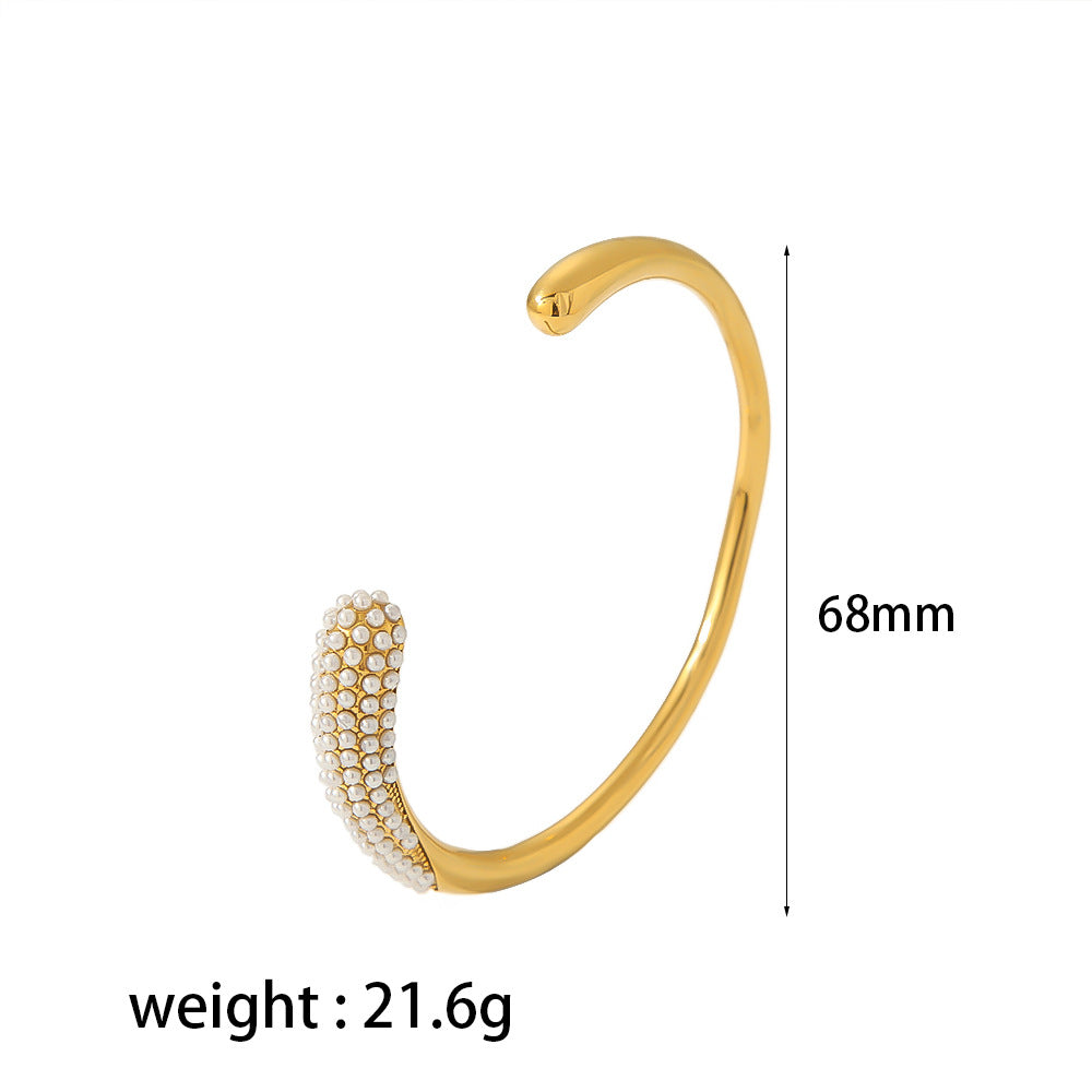 Colorful zirconium full diamond high-end fashion stainless steel casting bracelet bracelet bracelet accessories - V.I.P Digital Presence