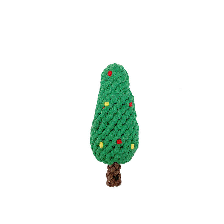Christmas pet toy gift set dog teeth grinding bite resistant cotton rope hand woven - V.I.P Digital Presence