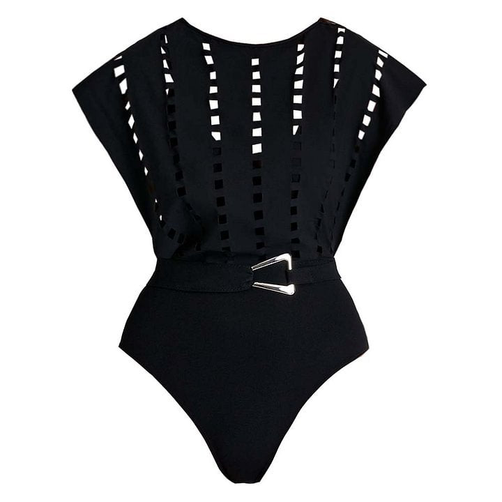 V-neck hollow sexy one-piece swimsuit women's set - V.I.P Digital Presence