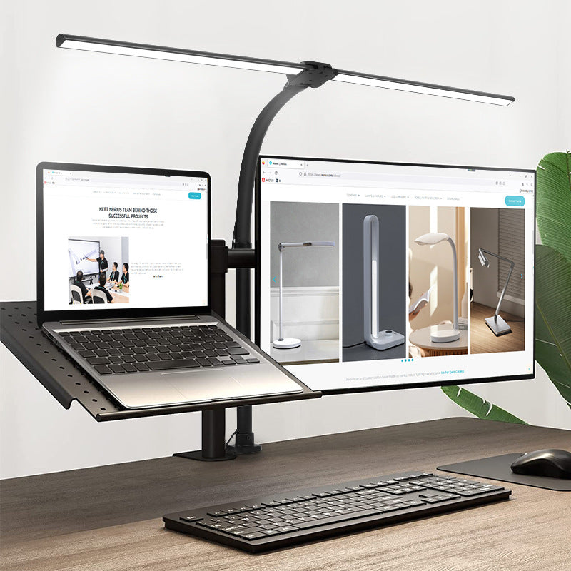 Double headed desk lamp computer screen eye protection desk lamp reading high brightness student bedroom - V.I.P Digital Presence