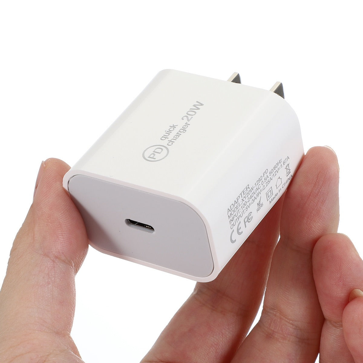 Cargador rápido PD de 20 W para viajes, cargador de teléfono móvil PD de 20 W, cabezal de carga rápida
