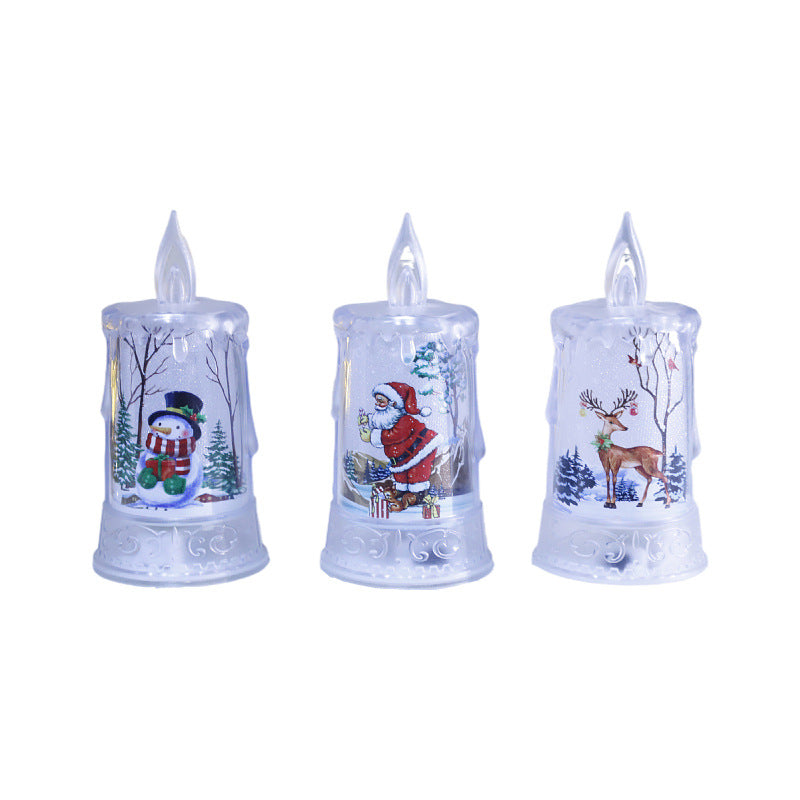 Christmas led electronic candle light Christmas snowman elk decoration luminous night light atmosphere light ornaments - V.I.P Digital Presence