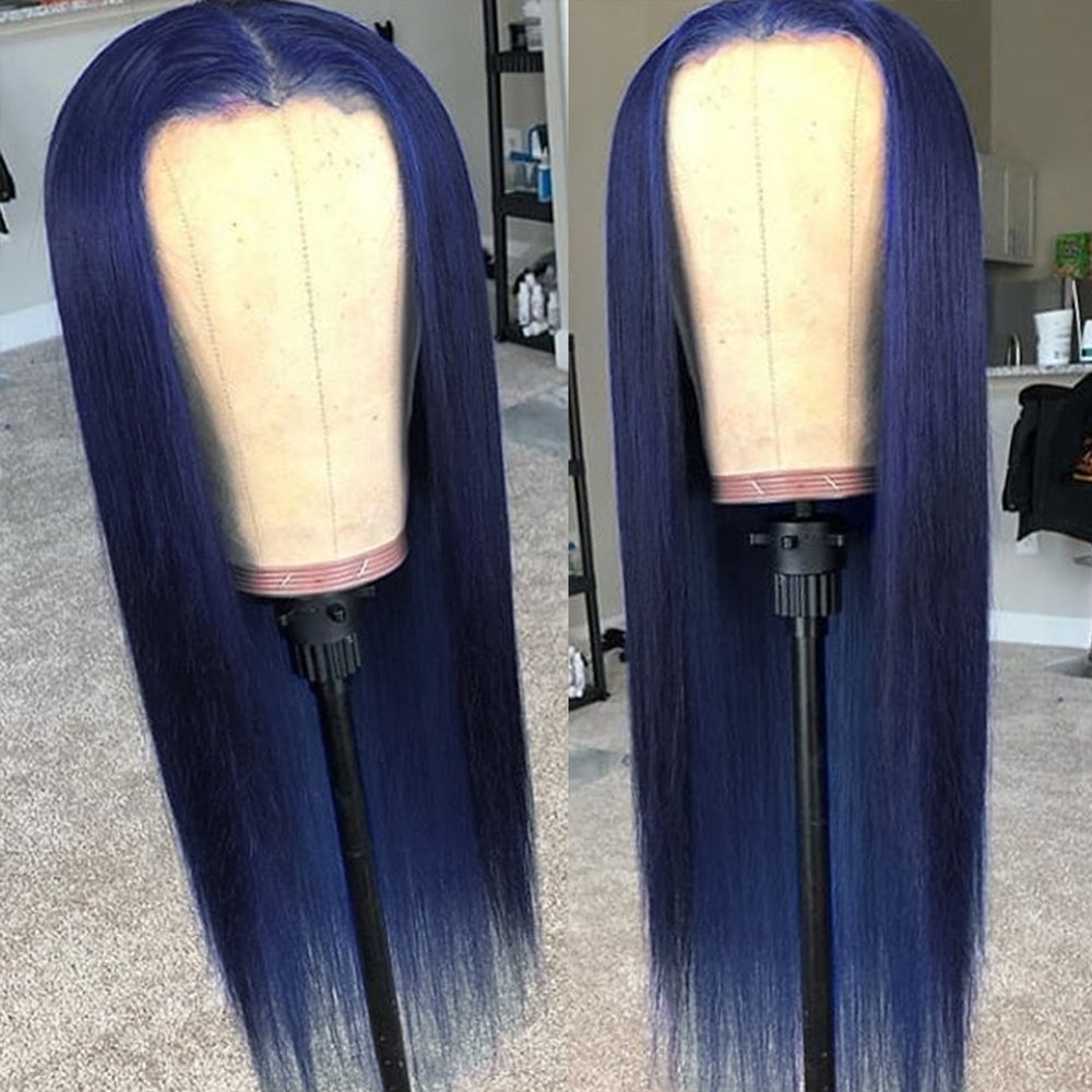 Straight Lace Front Wig Bone Straight Human Hair Wig Transparent Lace Frontal Wig Glueless Lace Front Human Hair Wigs - V.I.P Digital Presence