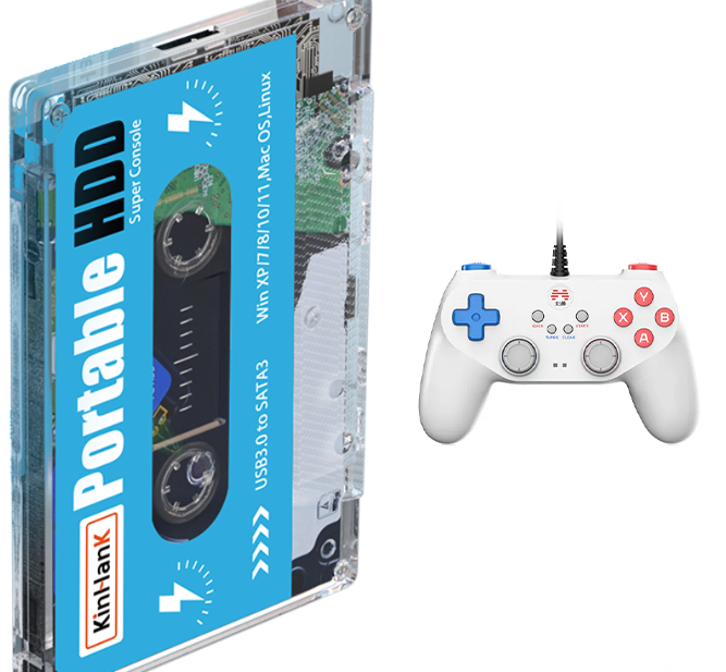 Kinhand 500G HDD Portable External Hard Drive Disk 55000 Retro Games For PSP/SEGA SATURN/Wii Gaming Card for Computer Laptop - V.I.P Digital Presence