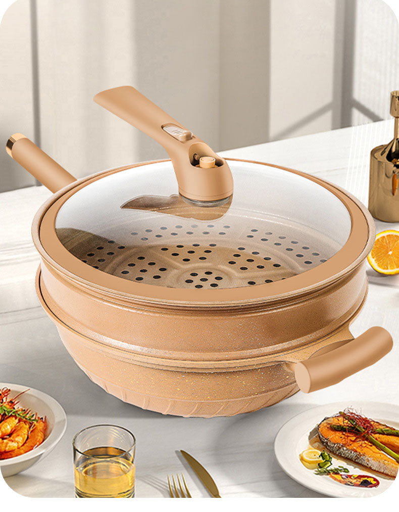 Micro-pressure clay pot non-stick pot household non-stick frying pan die-cast cooking pot - V.I.P Digital Presence