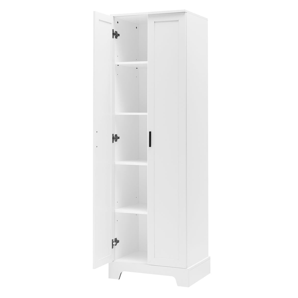 Storage Cabinet with Two Doors for Bathroom, Office, Adjustable Shelf, MDF Board, White - V.I.P Digital Presence