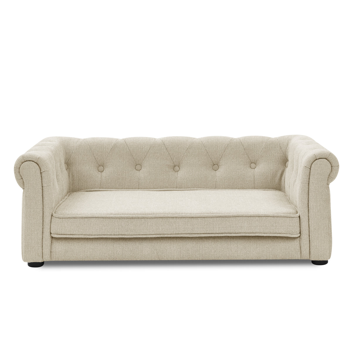 Elegant Rectangle Pet Bed for Medium and Large Dogs, Durable Elevated Dog Sofa Bed, Comfortable Dog Couch Beige - V.I.P Digital Presence