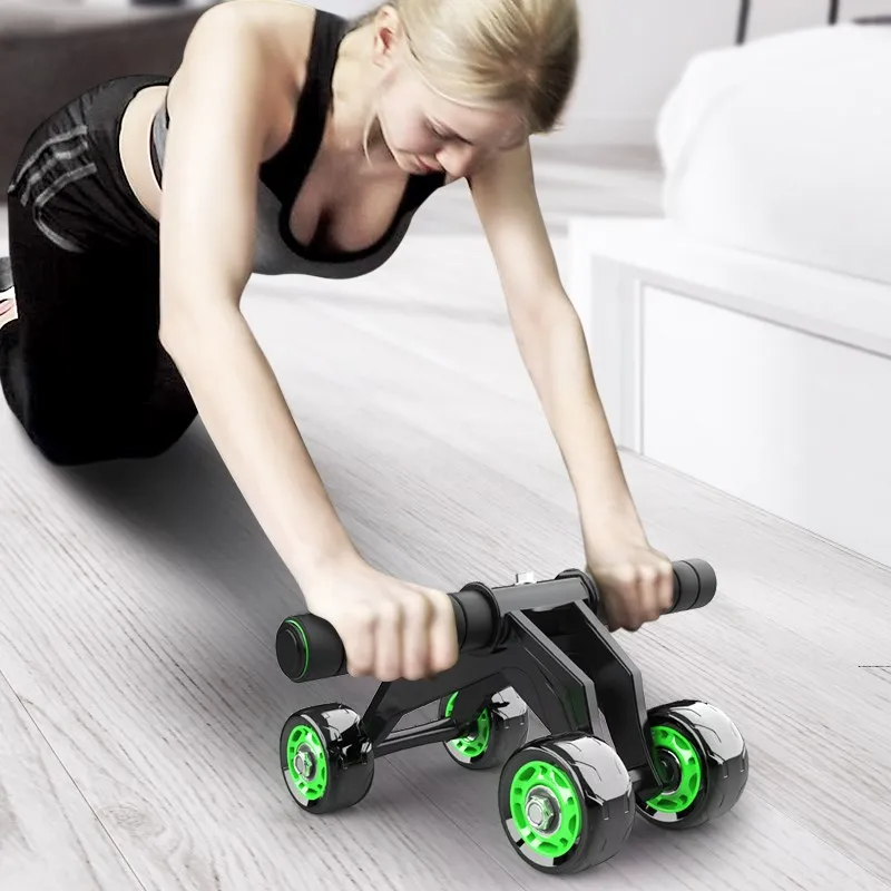 New Design Foldable Abs Plastic Abdominal 4 Wheel Exercise Wheel Abdominal Set Kit Gym Equipment - V.I.P Digital Presence