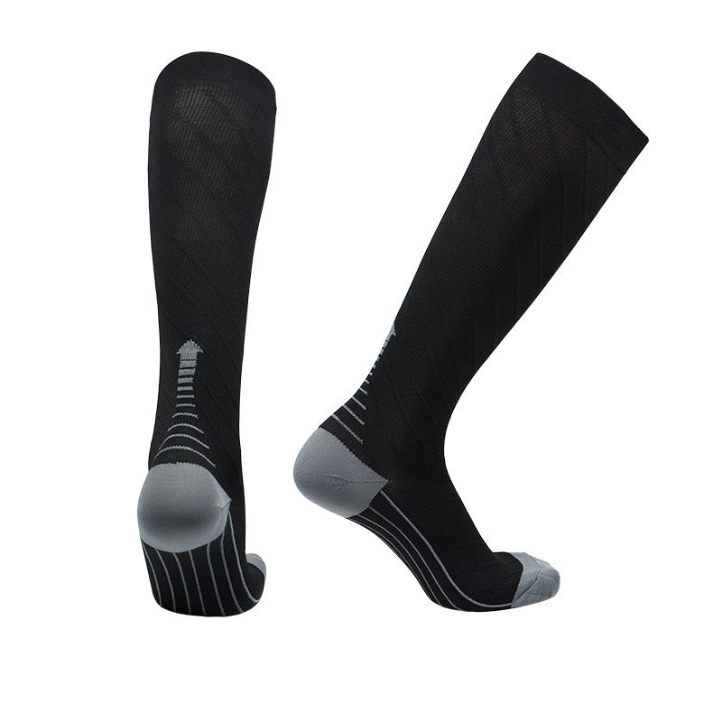 Sports socks black calf socks outdoor cycling socks compression socks skipping rope marathon long tube professional running sock - V.I.P Digital Presence