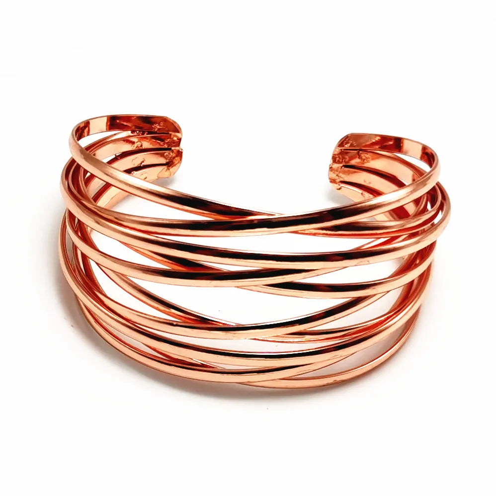 Fashion Alloy Round Chain Charms Cuff Bracelet For Women Female Gold&Silver Color Bracelets Jewelry - V.I.P Digital Presence
