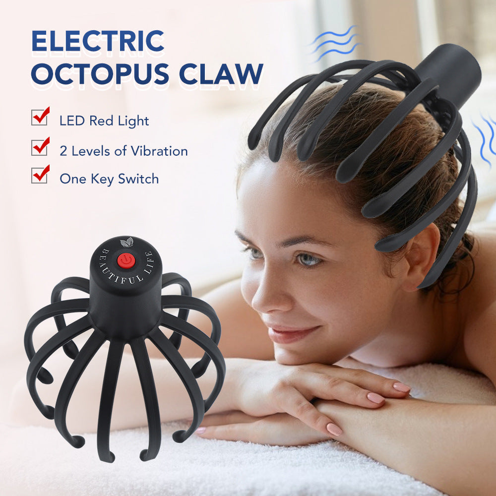 Head Massager Octopus Scalp Massager Electric Head Massage Claw Household Head Physiotherapy Instrument - V.I.P Digital Presence