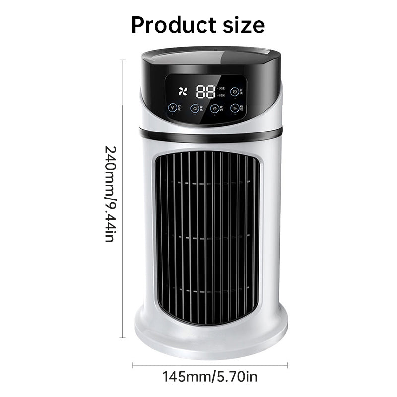 Six - speed timed silent AC cooling fan, new mini portable AC, USB air cooler, bladeless electric fan. - V.I.P Digital Presence