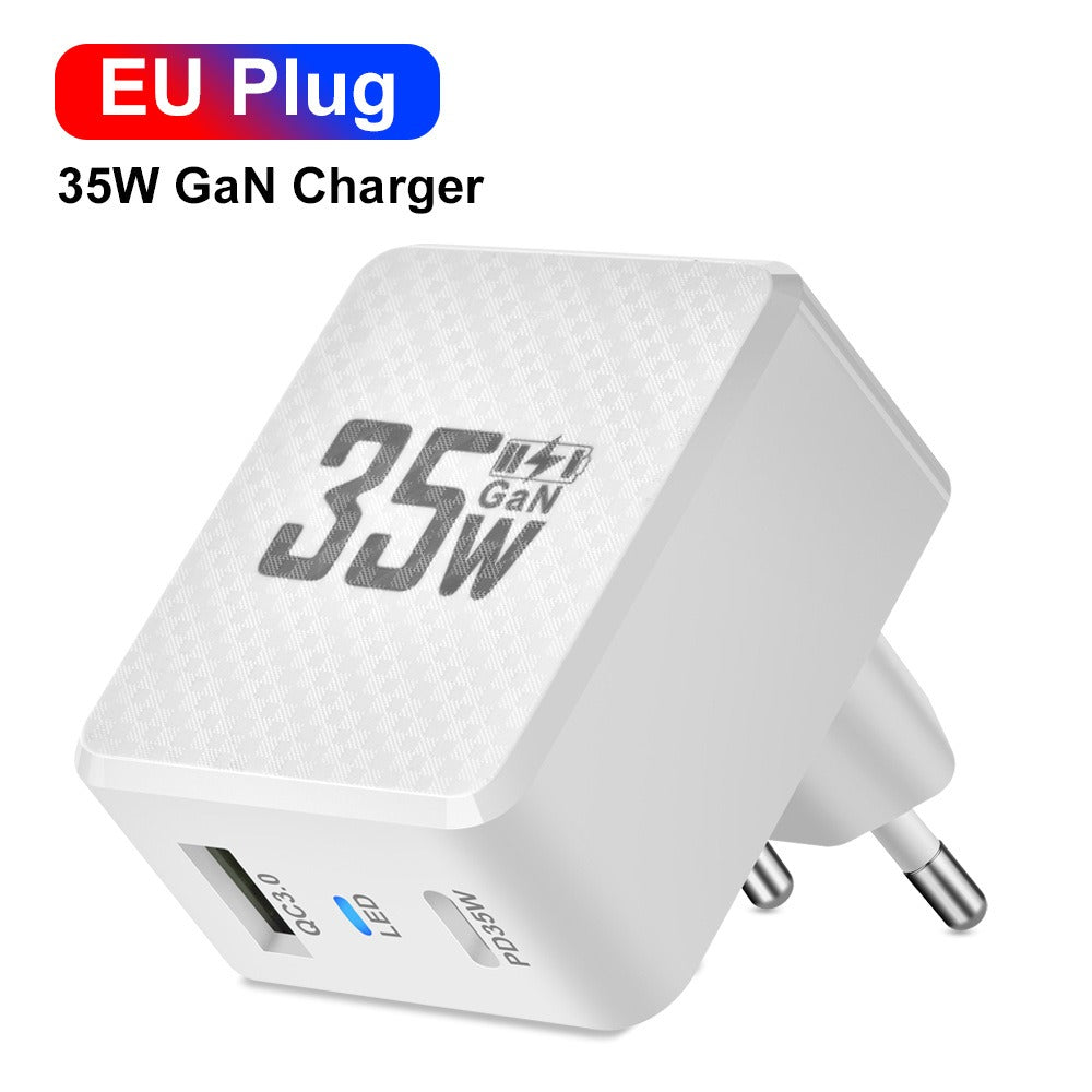 Cargador rápido de nitruro de galio GaN35W QC3.0