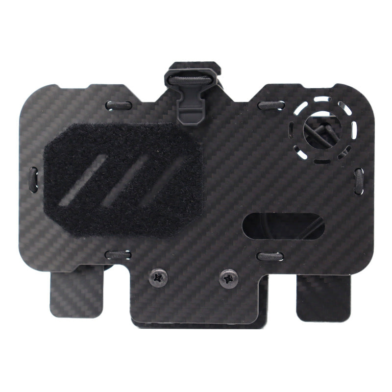 Tactical vest MOLLE system mounted carbon fiber tactical navigation board universal chest folding mobile phone carrier board - V.I.P Digital Presence
