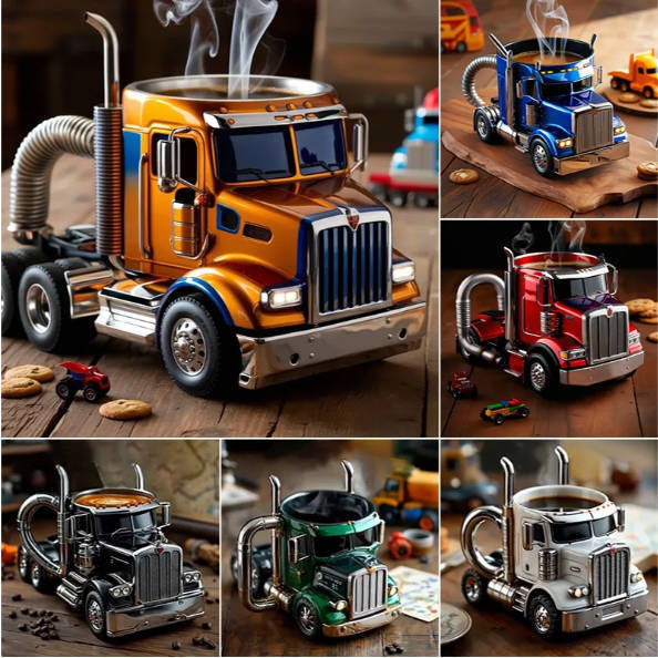 Semi Truck Coffee Mugs Handmade Home Semi Truck Coffee Cup Mugs - V.I.P Digital Presence
