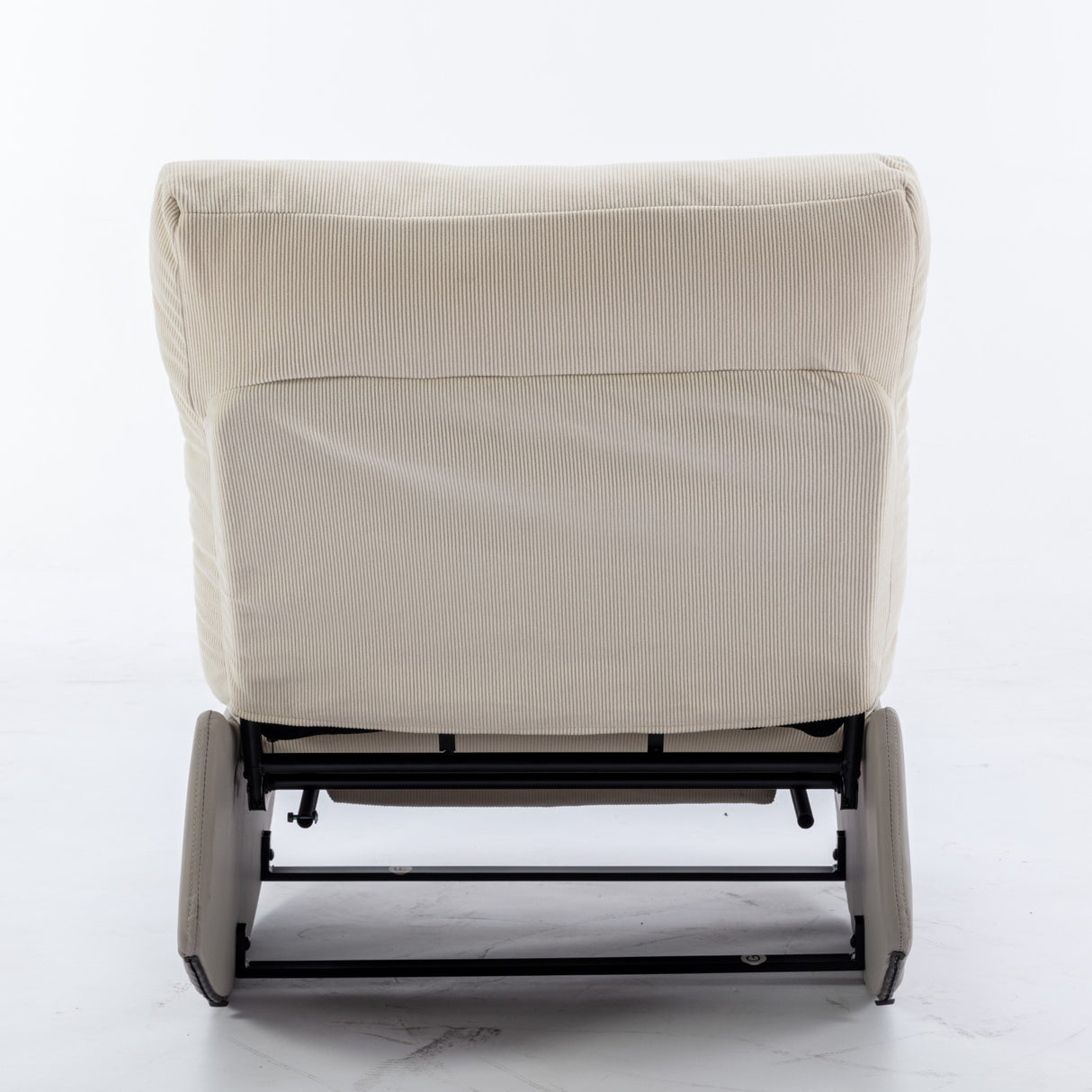 Modern rocking chair recliner, comfortable cushioned recliner with footstool, gray - V.I.P Digital Presence