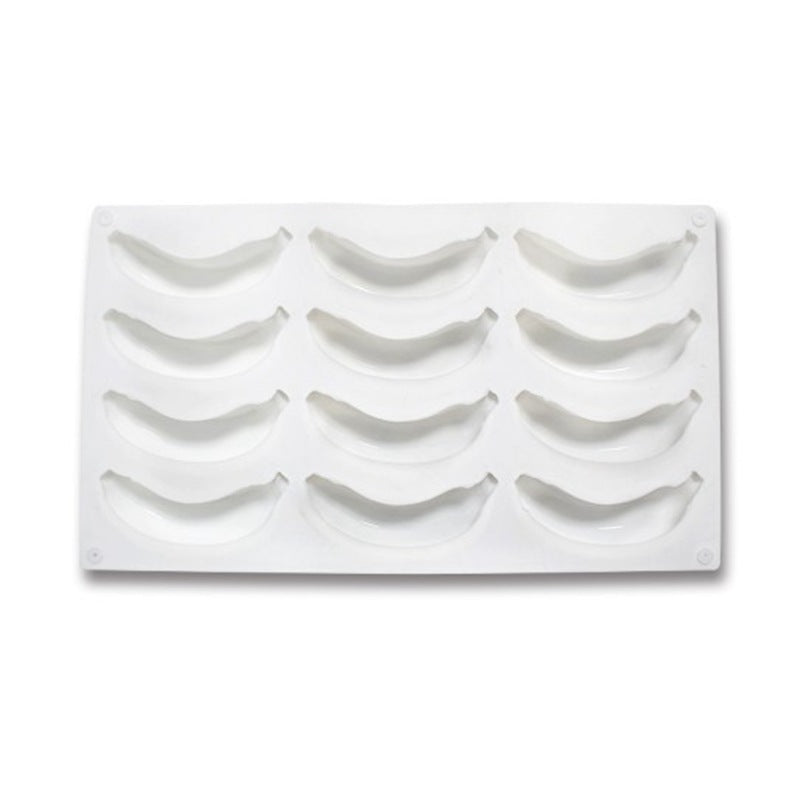 Silicone Mousse Cake Mold for French Desserts and Chocolate Filling - 12-Cavity Banana Shape - V.I.P Digital Presence