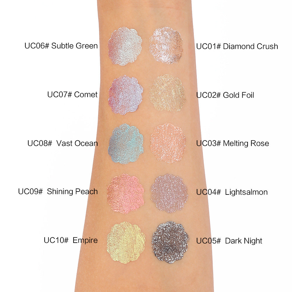 UCANBE New 8 color butterfly pattern diamond flash repair disc chameleon polarized face brightening three dimensional highlight set - V.I.P Digital Presence