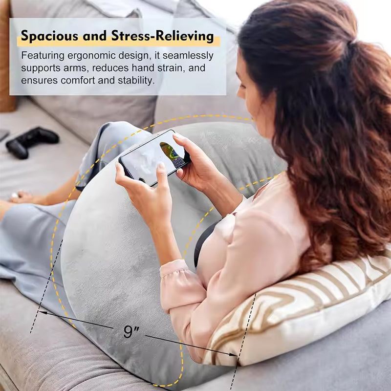 Reading pillow, crocheted arm-support for adults, portable, skin-friendly, TV & breastfeeding. - V.I.P Digital Presence