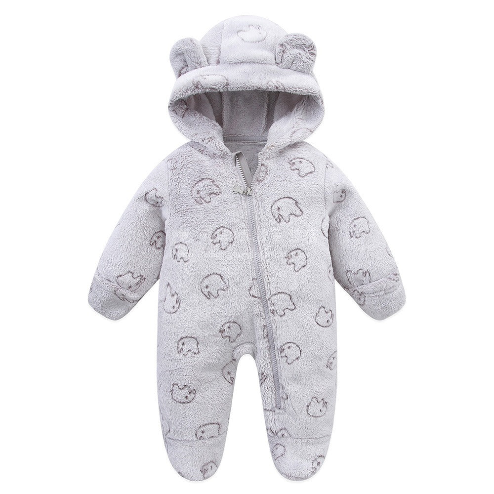 Baby cartoon hooded jumpsuit baby crawling suit - V.I.P Digital Presence