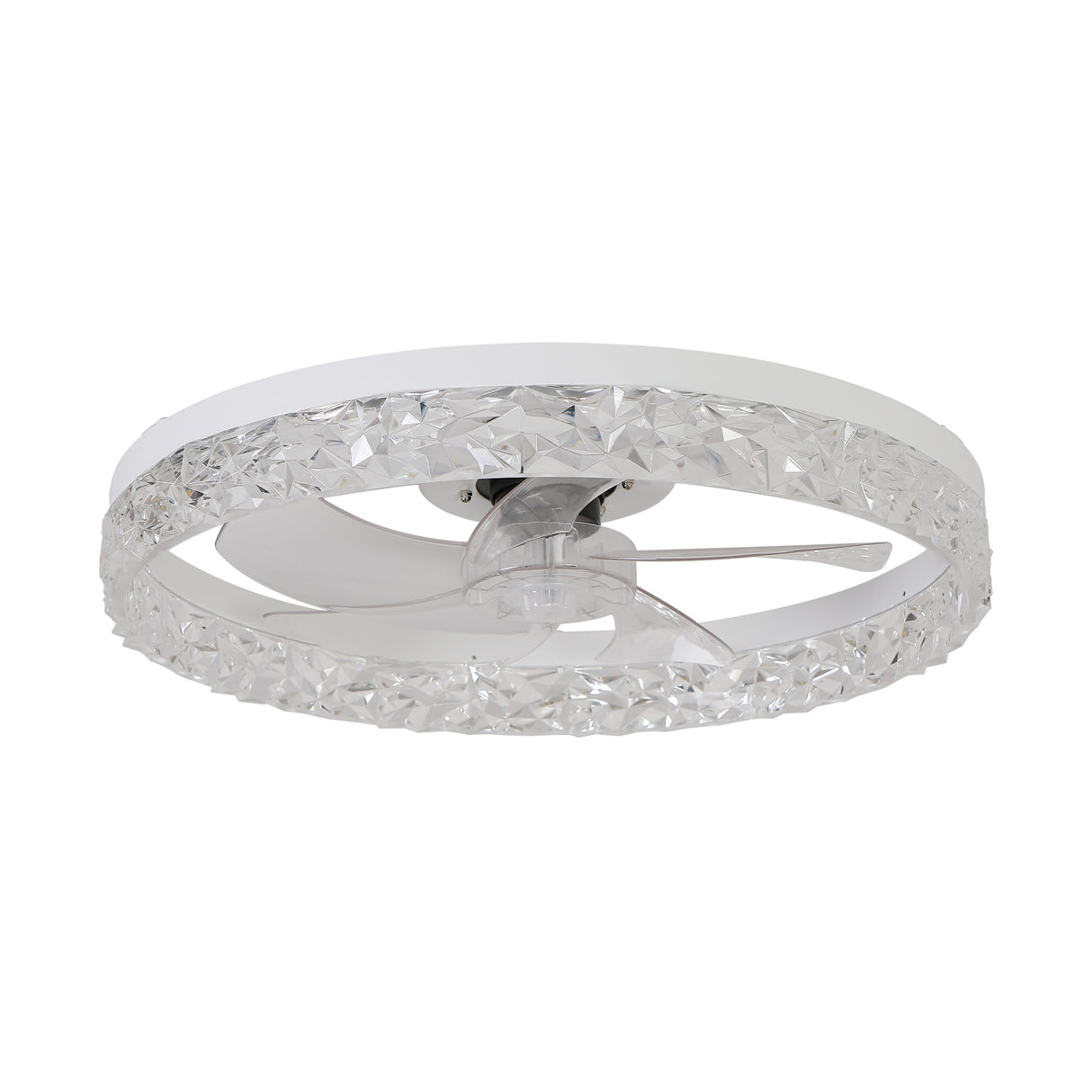 Modern acrylic ceiling fan light with remote control, dimmable LED pendant light, 6-speed adjustable, silent motor - V.I.P Digital Presence
