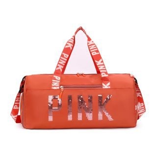 New fitness bag, shoe compartment, dry wet separation bag, sports travel bag, shiny pink letter single shoulder crossbody bag - V.I.P Digital Presence