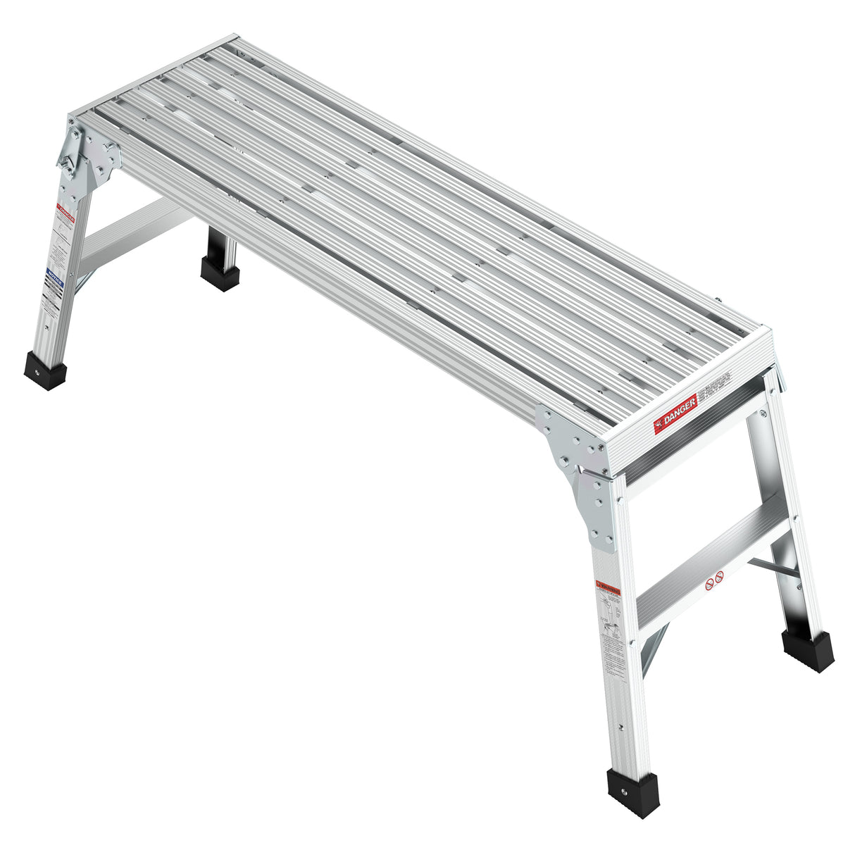 Work Platform Aluminum Portable Bench Folding Ladder ANSI Capacity 225 LBS 40" - V.I.P Digital Presence