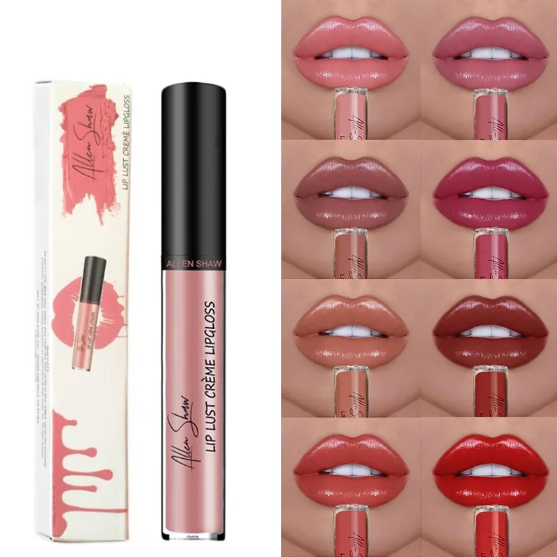 Nude Shiny Liquid Lip Glaze Matte Glitter Shimmer Moisturizing Lip Gloss Long-lasting Lipstick - V.I.P Digital Presence