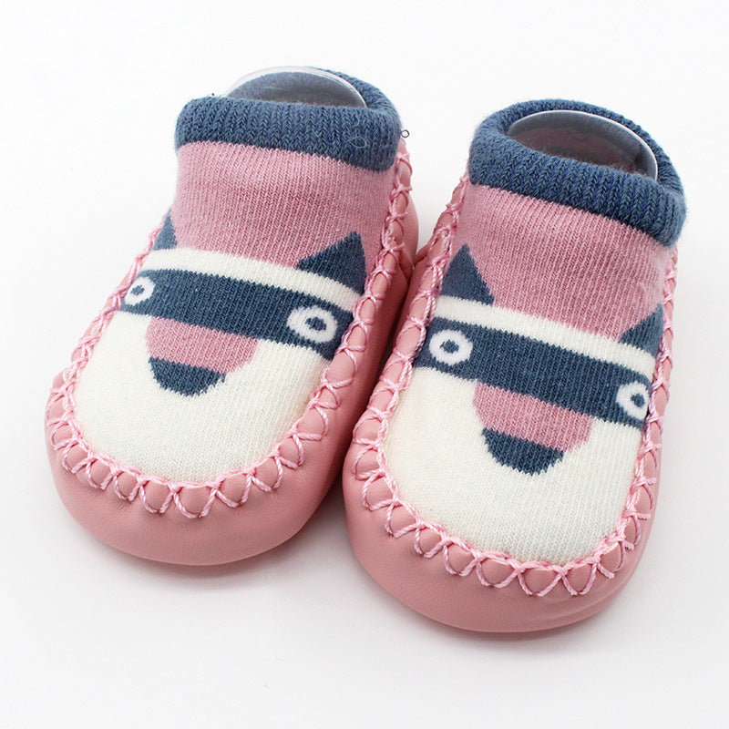 Spring And Autumn New Baby Shoes And Socks Soft Bottom Cartoon Children's Floor Toddler Socks Non-Slip Leather Bottom Cotton Socks Baby Socks - V.I.P Digital Presence