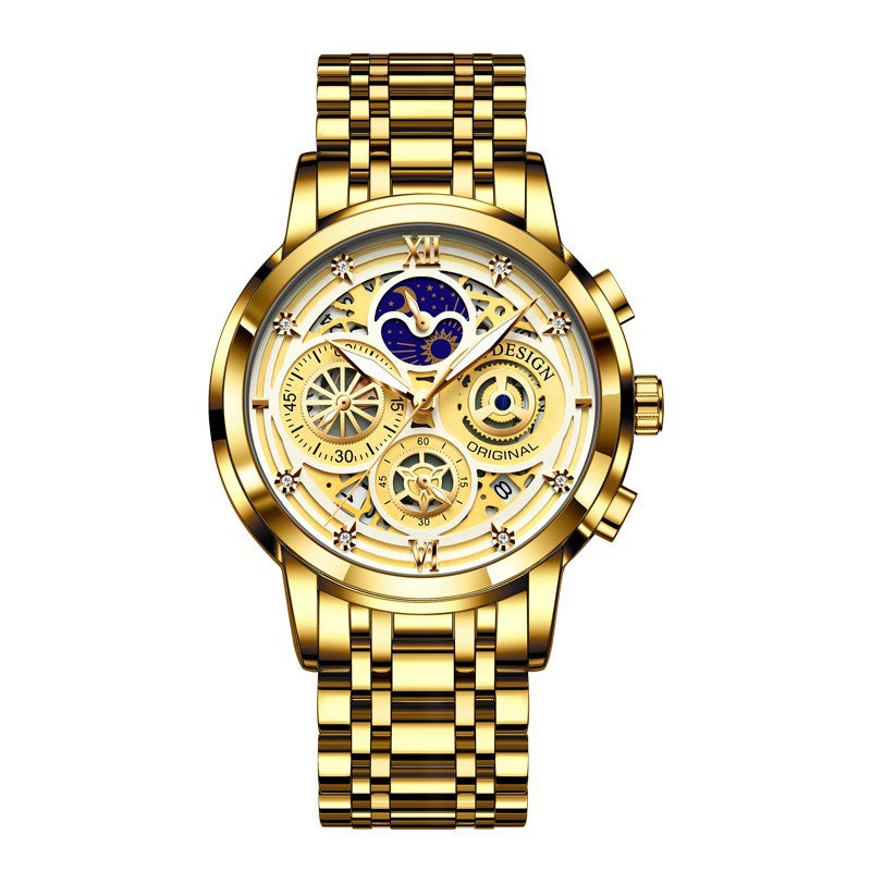 Men's Quartz Watch Skeleton New Concept Waterproof Watch Multifunctional Watch - V.I.P Digital Presence