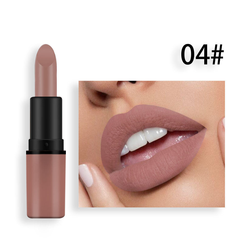 Matte Lipstick Bean Paste Plum Color Sexy Red Nude Beige Brown Red Bullet Lipstick - V.I.P Digital Presence