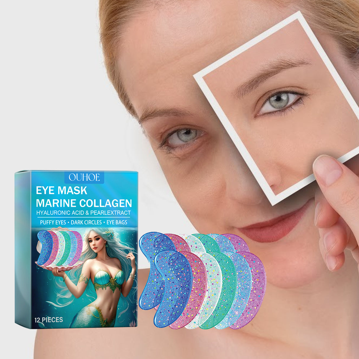Marine Collagen Eye Mask, Moisturizing And Desalting Eye Bags Firming Skin Around Eyes Lifting Patch - V.I.P Digital Presence