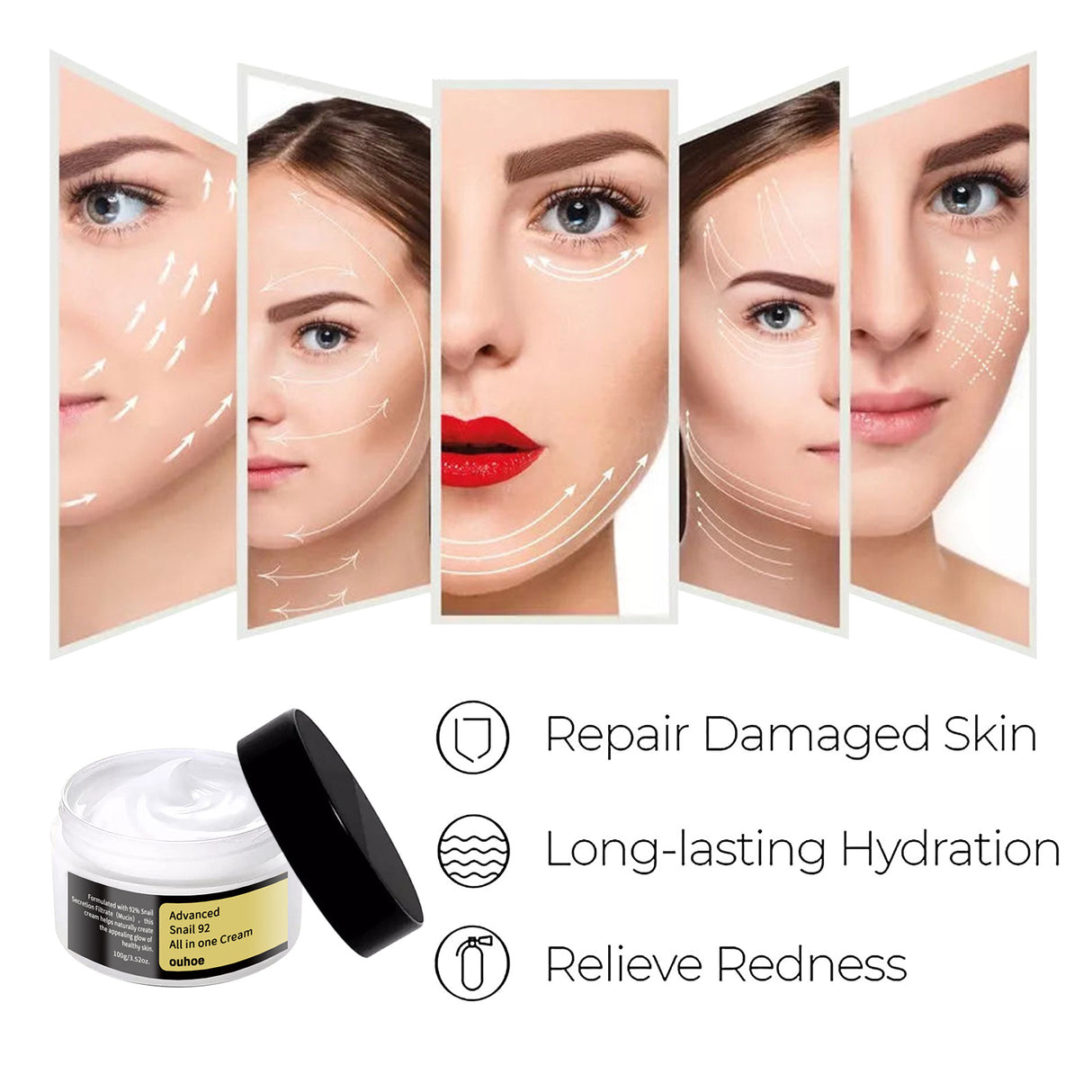 Snail Cream Gentle, Nourishing, Hydrating And Firming Facial Skin Moisturizing Care Essence - V.I.P Digital Presence