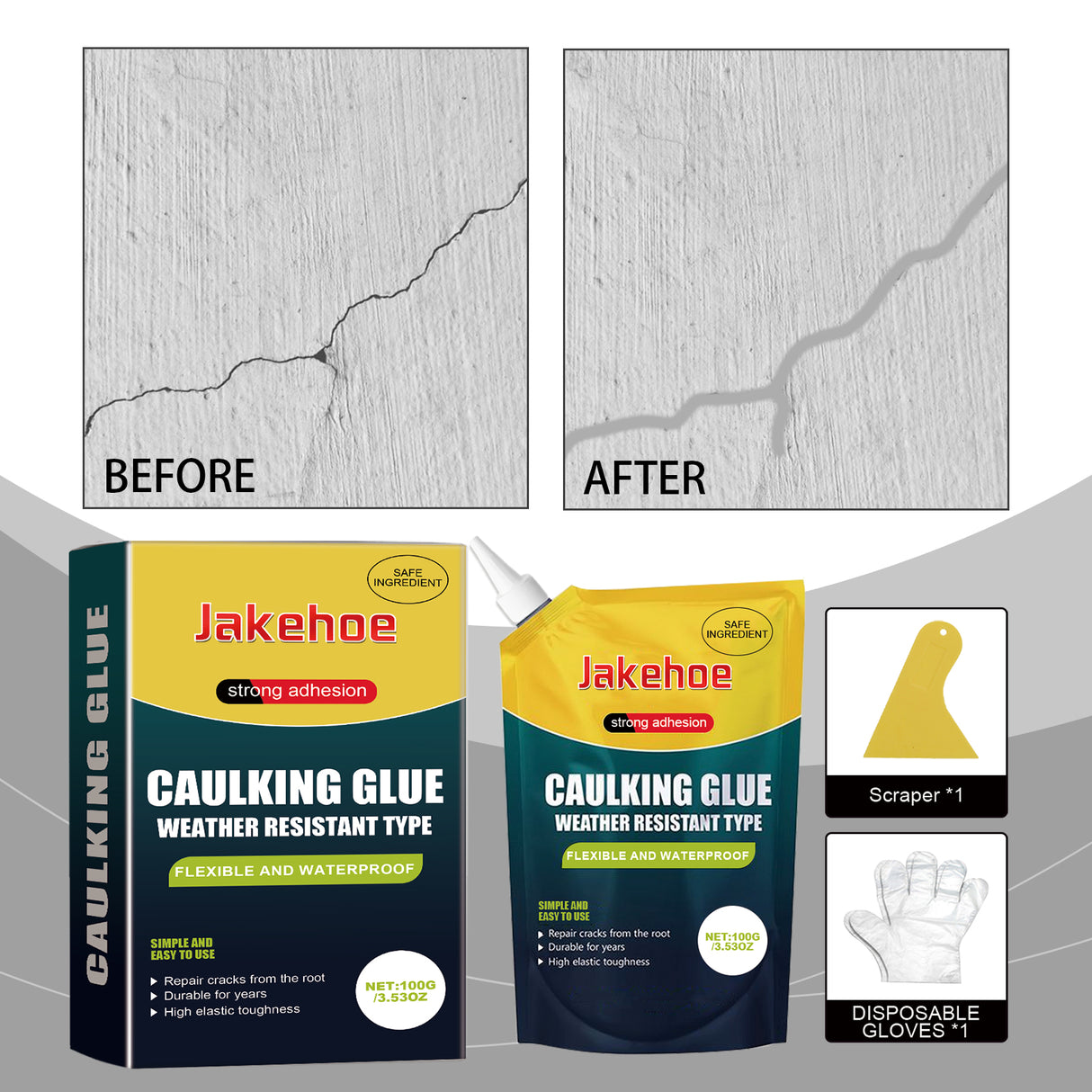 Concrete Crack Waterproof Repair Sealant, Ground Crack Outdoor Tile Crack Repair Adhesive - V.I.P Digital Presence