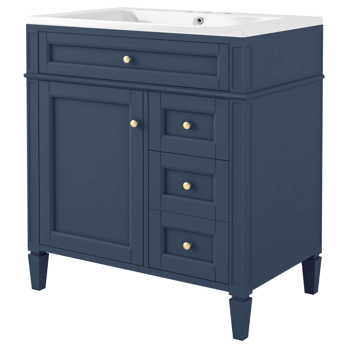 30 inch bathroom vanity with top sink, storage cabinet with 2 drawers and 1 drawer, single sink bathroom vanity - V.I.P Digital Presence