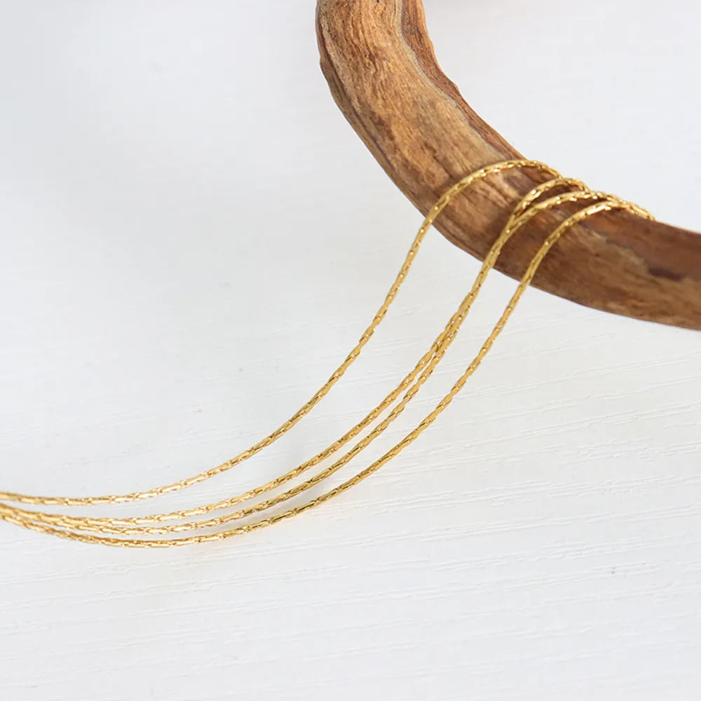 18K Gold-Plated Multi-Layer Clavicle Chain Necklace - V.I.P Digital Presence