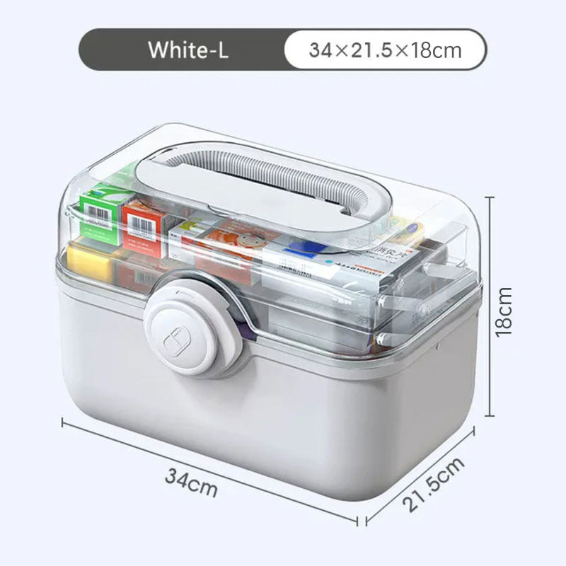 Large Capacity Family Medicine Organizer Box Portable First Aid Kit Medicine Storage Boxes Organizers Plastic Organizing Home - V.I.P Digital Presence
