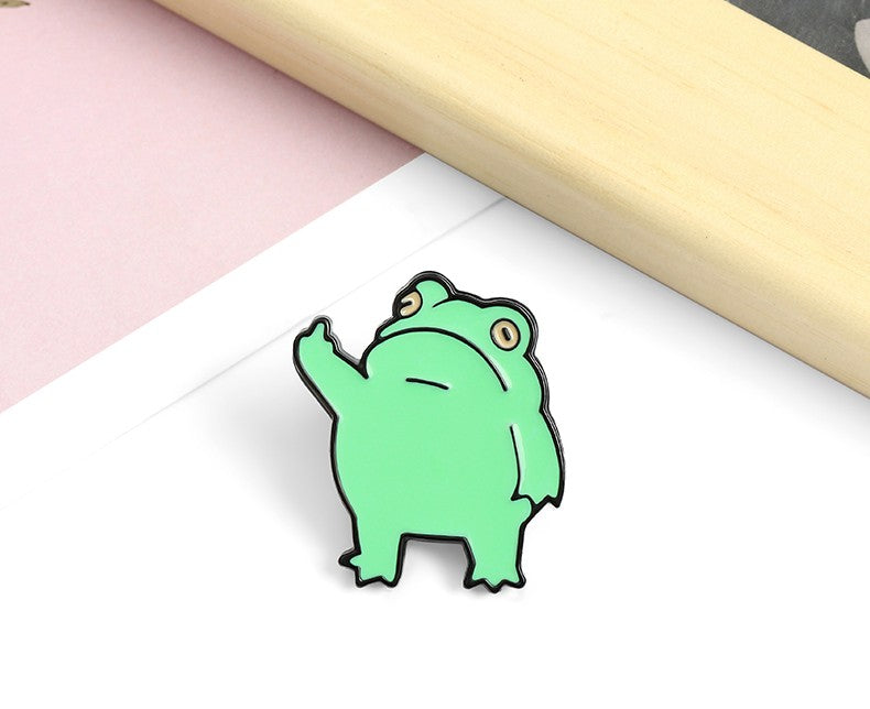 Funny Frog Enamel Pin Custom Cool Animal Brooches Bag Lapel Pin Cartoon Froggy Badge Jewelry Gift for Friends - V.I.P Digital Presence