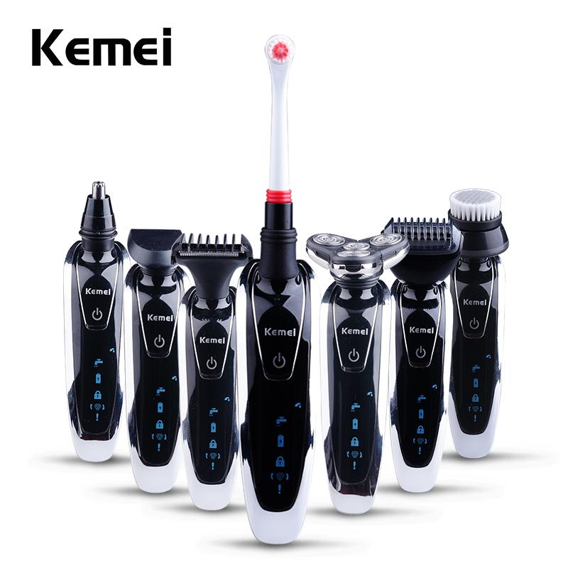 Kemei 7 in 1 Men's 3D Electric Shaver 3 in 1 Beard Trimmer Rechargeable Razor for Men Shaving - V.I.P Digital Presence
