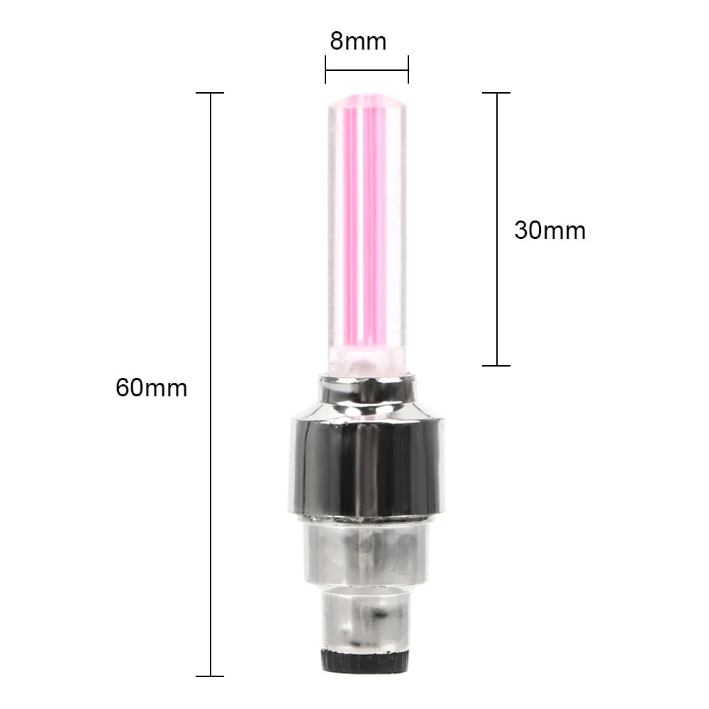 FORAUTO 2PCS Car Wheel LED Light Motocycle Bike Light Tire Valve Cap Decorative Lantern Tire Valve Cap Flash Spoke Neon Lamp - V.I.P Digital Presence