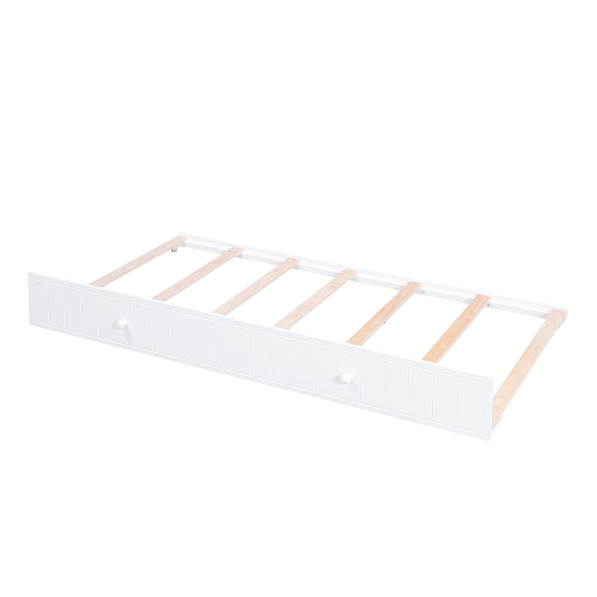 Twin Size Daybed with Storage Arms Trundle and Charging Station White