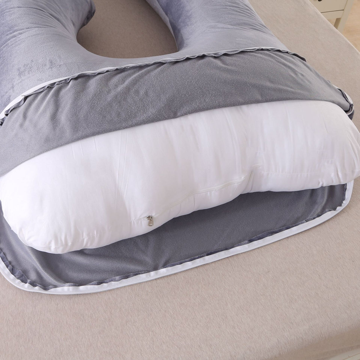 Pregnant women's detachable crystal velvet G-type side lying waist protection pillow - V.I.P Digital Presence