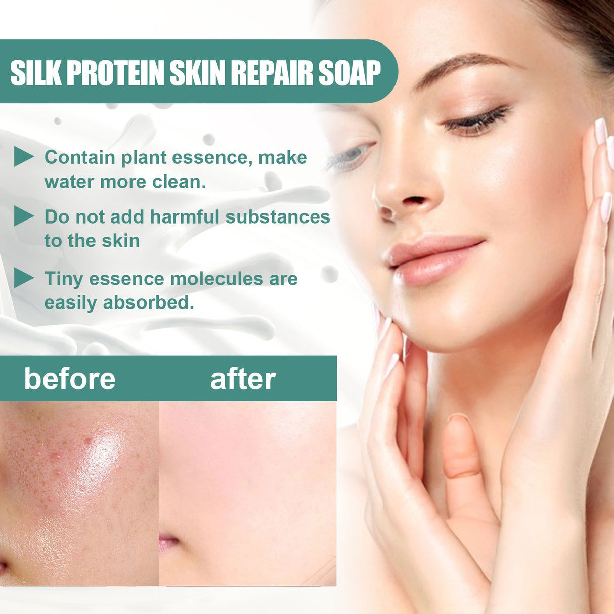 EELHOE Silk Goat Milk Hand Soap Deep Cleansing&Repairing Skin Moisturizing&Tender Silk Goat Milk Cleansing Soap - V.I.P Digital Presence