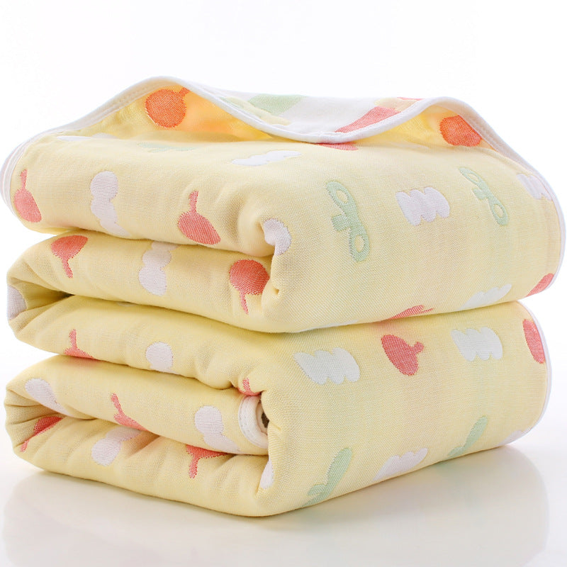 110*110cm Parent-child Baby Summer Bedding Sofa Quilt 100% Cotton Baby Blanket Child Quilt 6 Layers Muslin Swaddle for Newborns - V.I.P Digital Presence