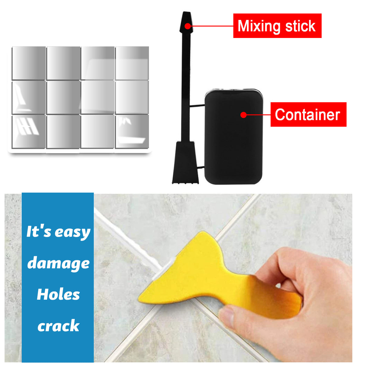 EELHOE Tile Repair Paste Tile Repair AB Glue Set Crack Repair Agent Ceramic Adhesive - V.I.P Digital Presence