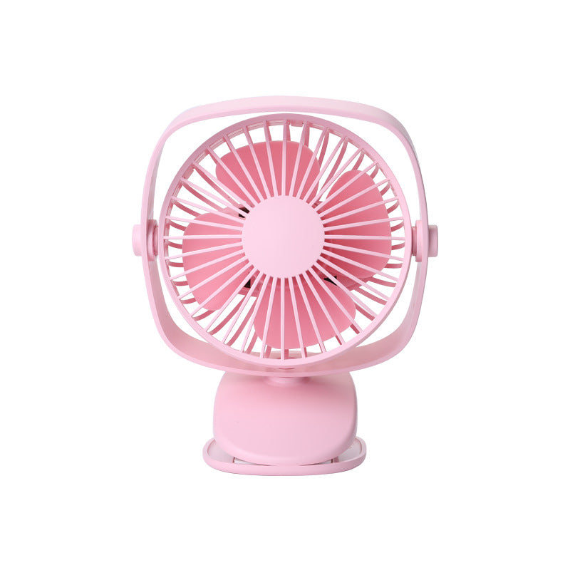 Ventilador de clip mini silencioso de escritorio, pequeño ventilador para cochecito de estudiante, dormitorio, ventilador de carga USB
