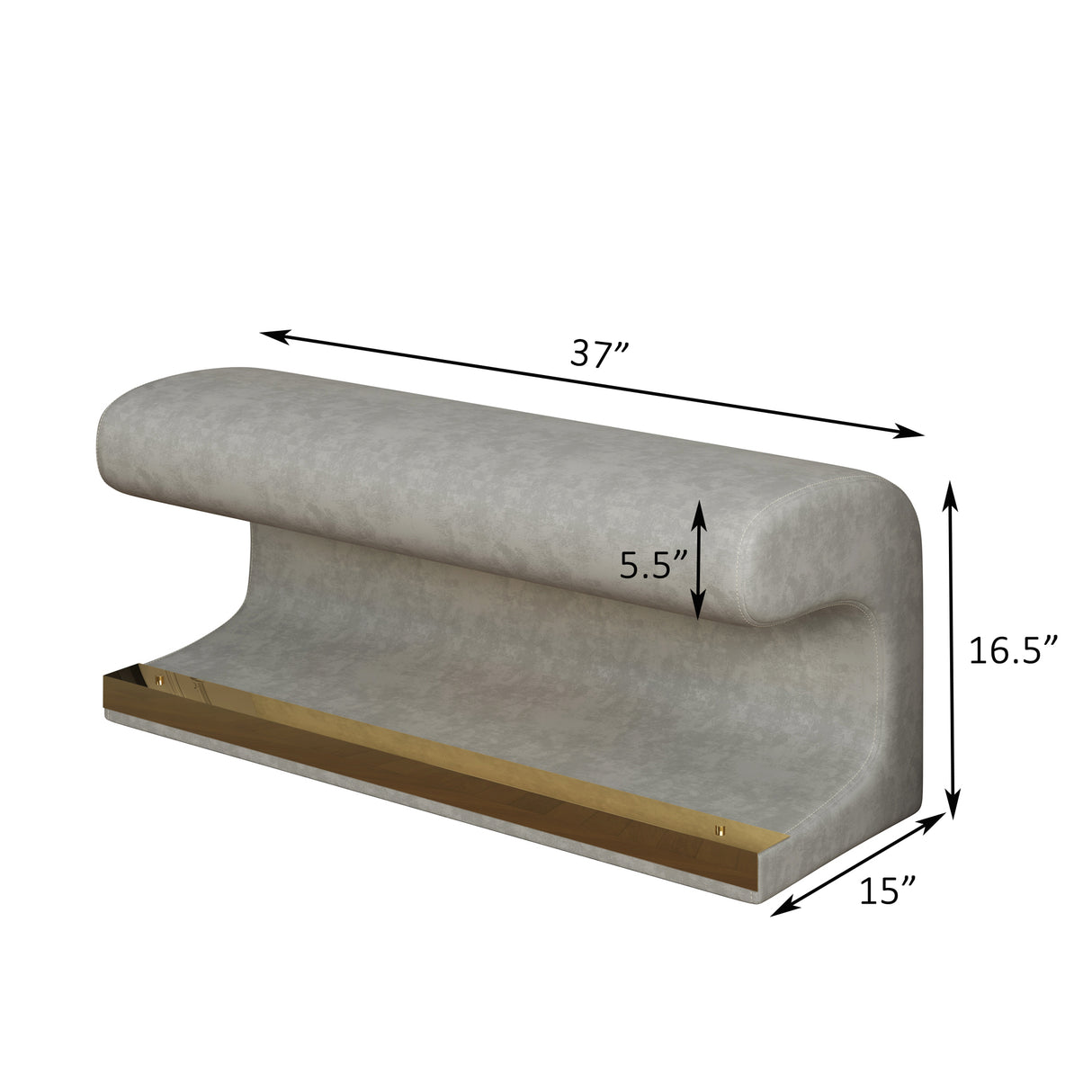 Entryway Bench Leather Upholstered Ottoman with LED sensor light for living room ,bedroom,end of bed - V.I.P Digital Presence