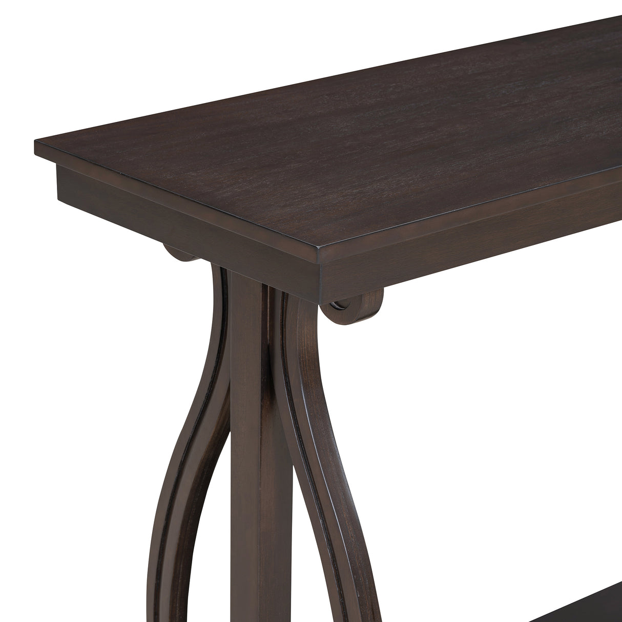 48-Inch Rustic Vintage Console Table --- Farmhouse Style Entryway Table with Open Shelf and Sturdy Construction (Espresso) - V.I.P Digital Presence